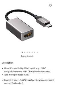 Adaptor usb C to Hdmi