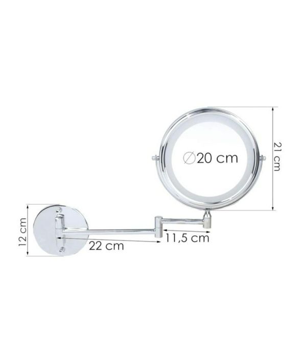 Oglinda cosmetica maritoare - 2 fete - Iluminare LED