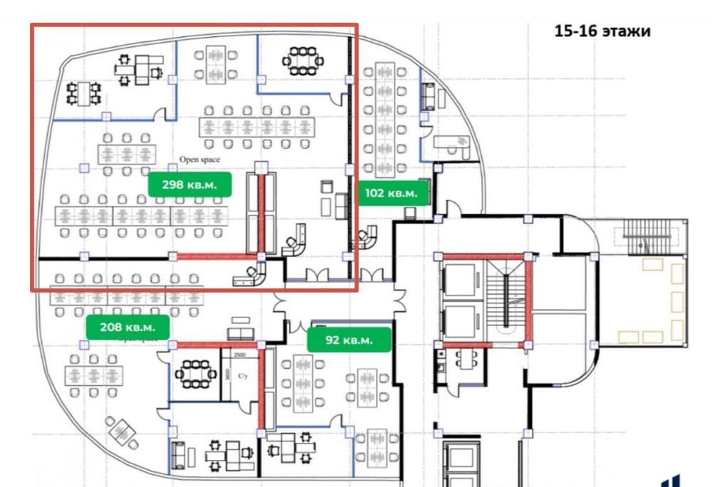 Премиум офис 290 м² в Kayan от собственника