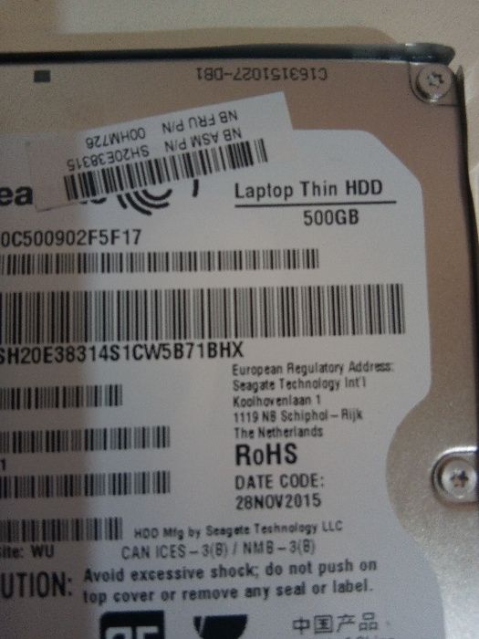 Hard Disk Laptop Seagate , 500GB, 7200 rpm, 2,5' SATA III 45 lei