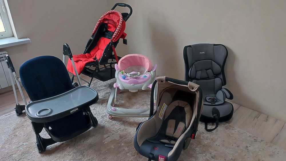 Коляска, автокресло, ходунок, стол для кормления