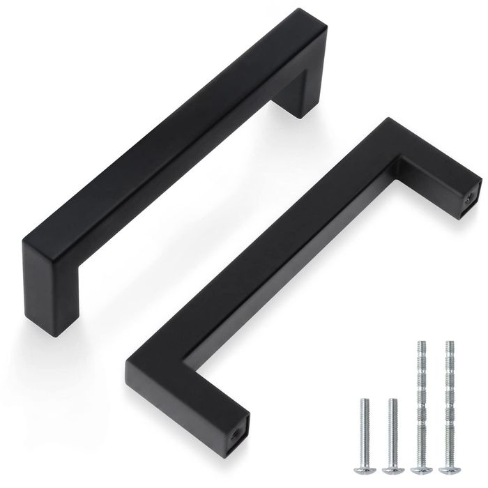 Масивни Черни мебелни дръжки, 140мм, 160мм