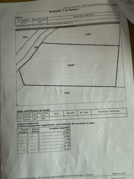 Teren de vanzare! 900 mp