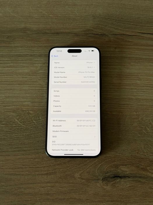 iPhone 15 Pro Max 512 Gb Black Titanium