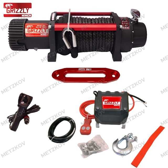 Troliu electric Grizzly Winch 9500 lbs (4310kg) cu cablu sintetic