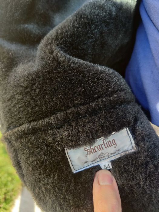 Cojoc barbat blana naturala miel XXL 54 NOU Maro Bej Sherling