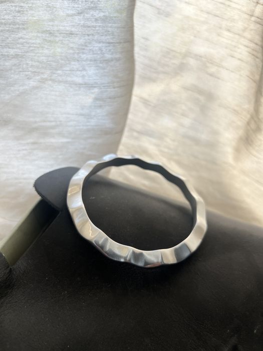 Bratara rotunda ondulata grea din argint model mexican,model deosebit