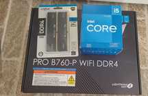 Kit gaming cu i5 12400f + MSI PRO B760-P WIFI DDR4 +32  gb , nou