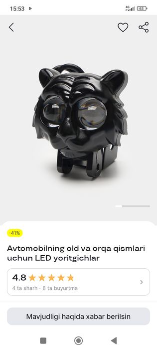Led fara 2xil oq sariq 4ta rejimda yonadi