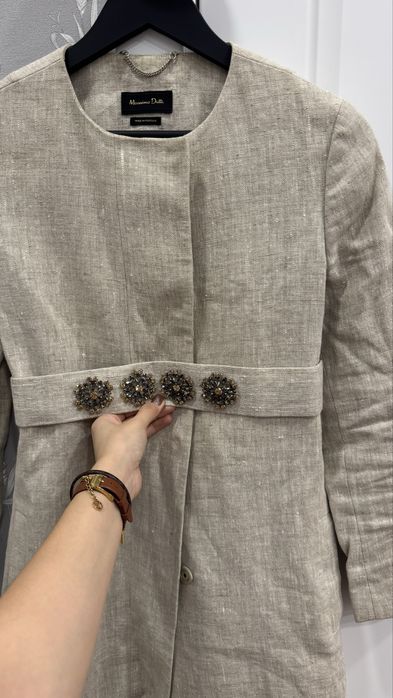 Льняной Тренч Massimo Dutti