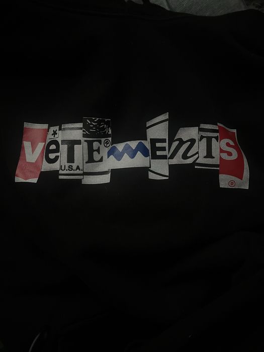 Vetements mixed letters hoodie