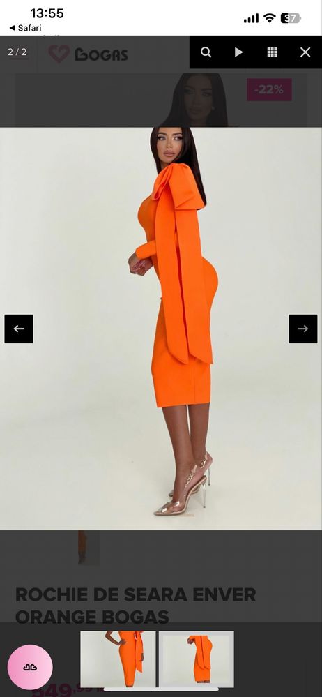 Rochie bandage orange