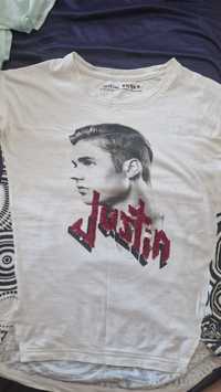 Vand tricou Desigual alb cu Justin Bieber