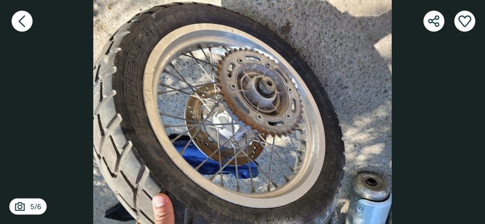 Roata moto suzuki xf 650 freewind, carene laterale, toba originala