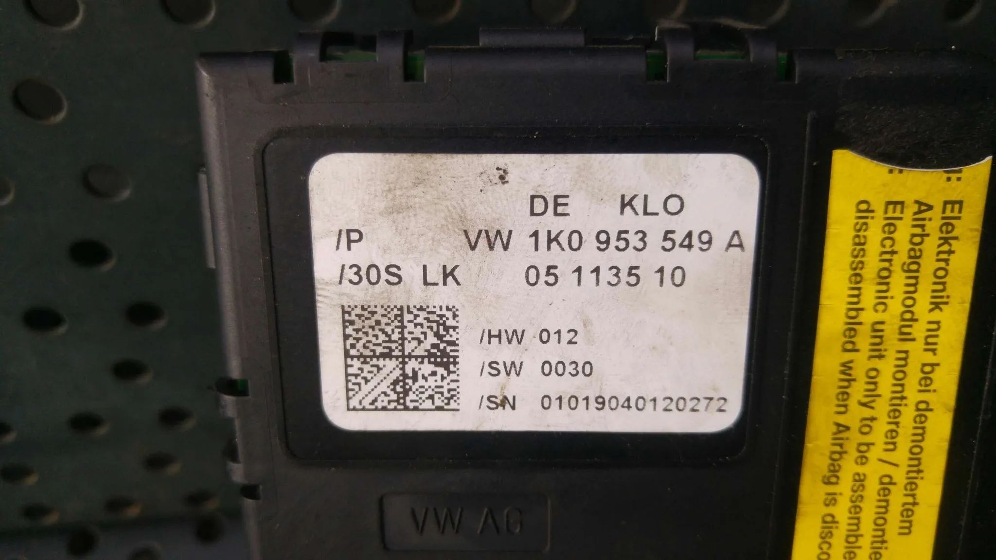 Modul calculator coloana volan vw touran 1k0953549a 05113510