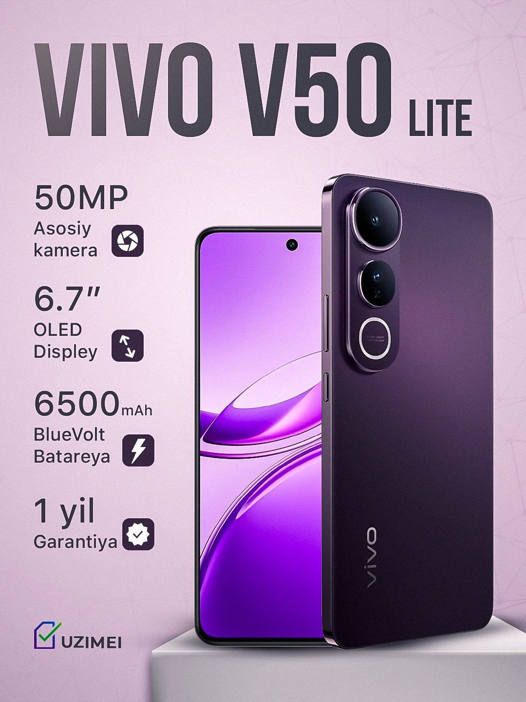 Vivo V50 Lite 8/256GB! New!