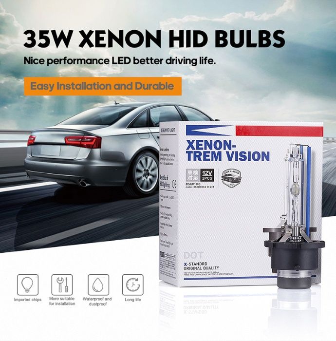 Becuri Xenon-Trem Vision D1s/r D2s/r D3s/r D4s/r +60% 4300k 6000k 8000