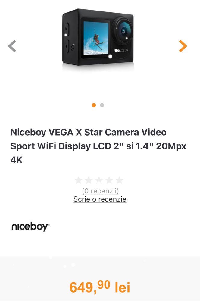 Niceboy VEGA X Star Camera Video Sport,20Mpx 4K