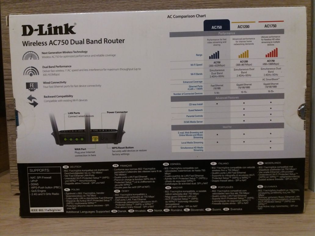 Router D- Link Wireless AC 750 Dual Band