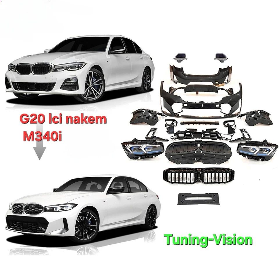 G20 LCI M340i пакет предна броня фарове задна броня дифузьор накрайниц