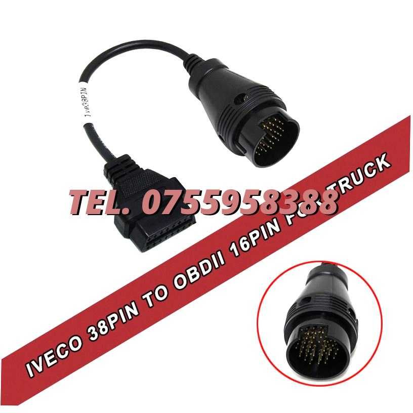 Cablu Adaptor Iveco Daily 38 Pin La Obd2 Pt Autocom Delphi Wurth