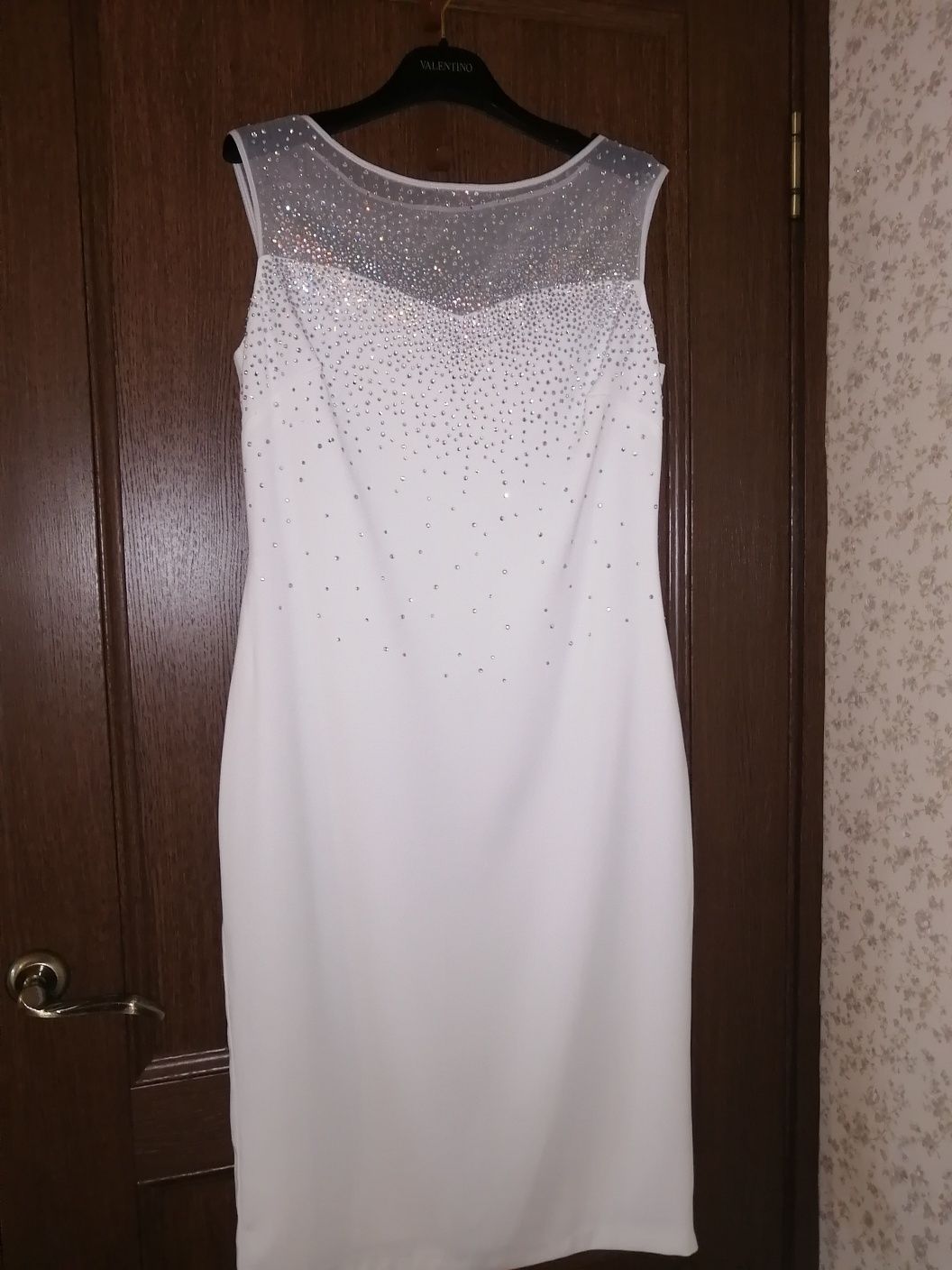 Белое вечернее платье 44-46р