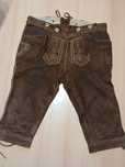 Pantaloni Lederhose Nr 50 /100 cm talie bavarezi piele Oktoberfest