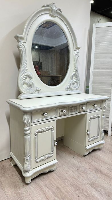 Тумба с зеркалом белая