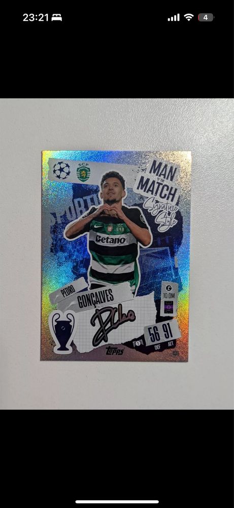Коллекционая карточка Man Of The Match Signature Style Pedrо Gonçalves