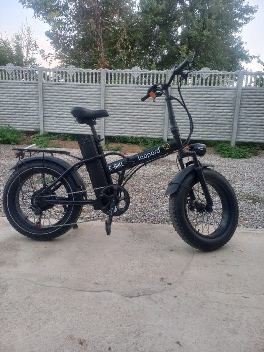 Электровелосипед LEOPARD 1000W 20 дюйм 2025 8 дюймов черный