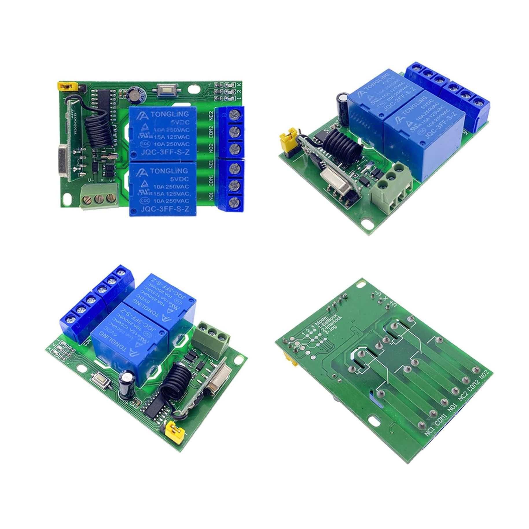 Modul releu wireless [5V 2Ch 30mA 433Mhz] cu telecomandă