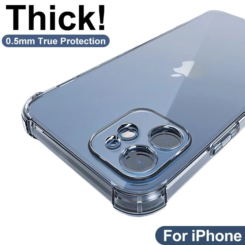 iPhone 16 / 16 Pro Силиконов Удароустойчив Прозрачен Кейс