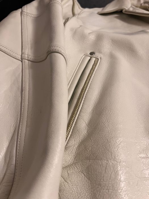 Geacă Avirex Limited Edition | Piele 100% | Albă | M | Model rar