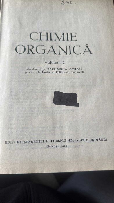Chimie Organică vol.2, Margareta Avram