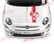 Стикер за преден капак на Fiat Abarth 500 / Изработка на автомобилни