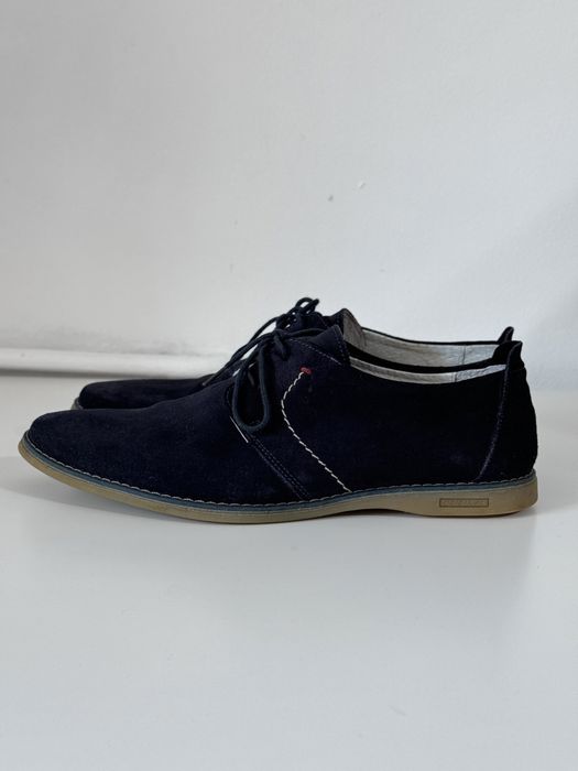 Pantofi din piele intoarsa bleumarin