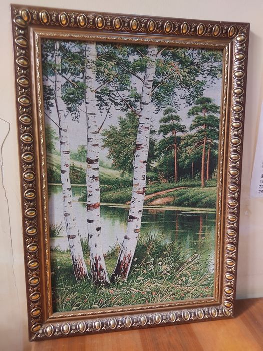 Картина на холсте, рама деревянная