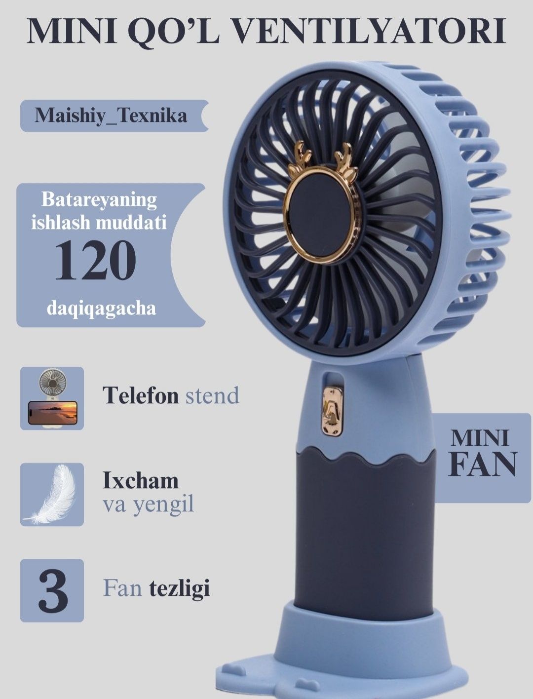 Mini Qoʻl Ventilyatori
