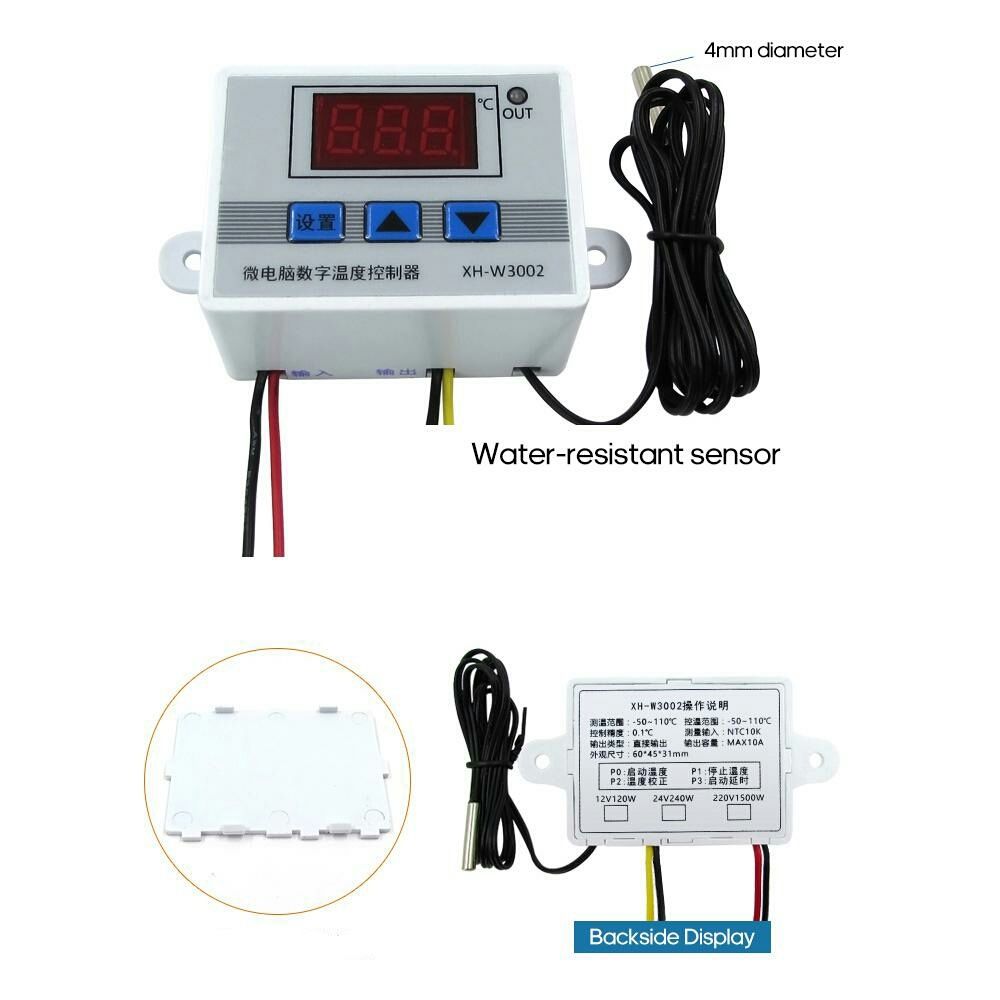 Термостат, терморегулятор XH-W3002, регулятор температуры, датчик