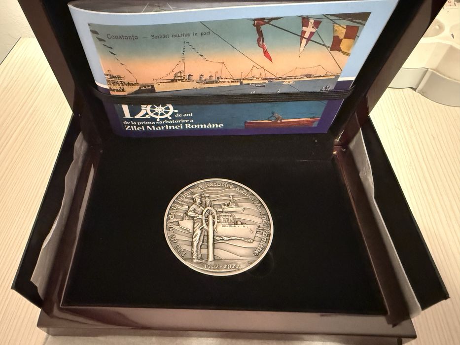 Moneda lingou Argint pur 999% ziua Marinei