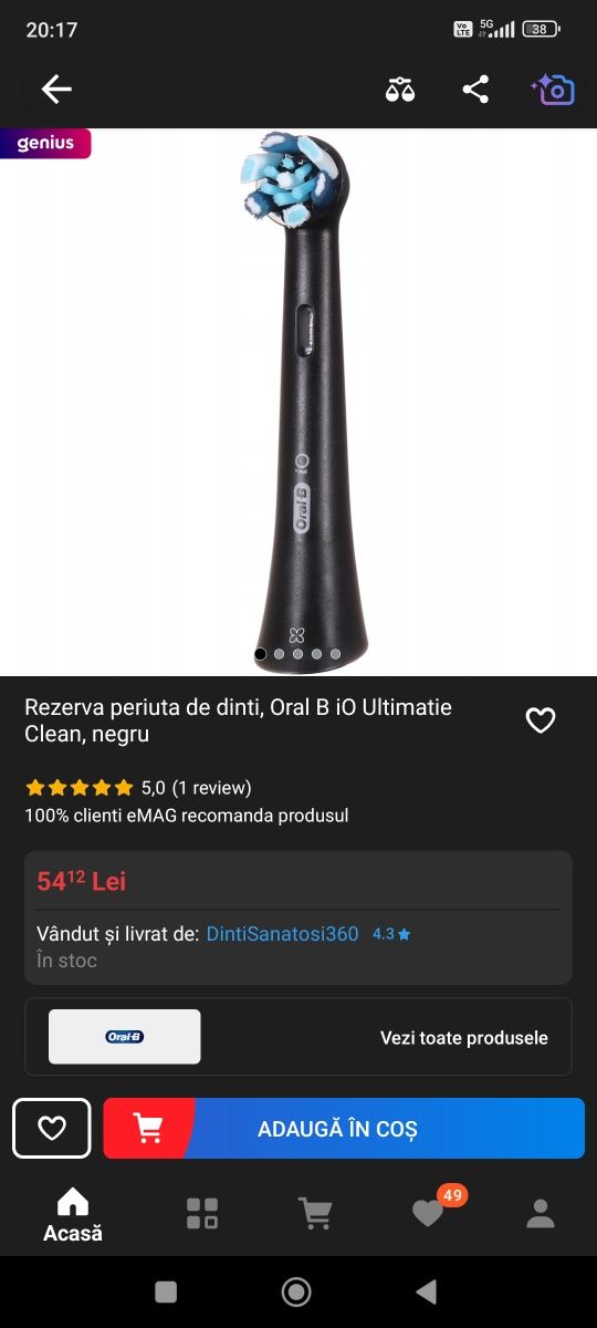 rezerve oral b io ultimate clean 2 buc