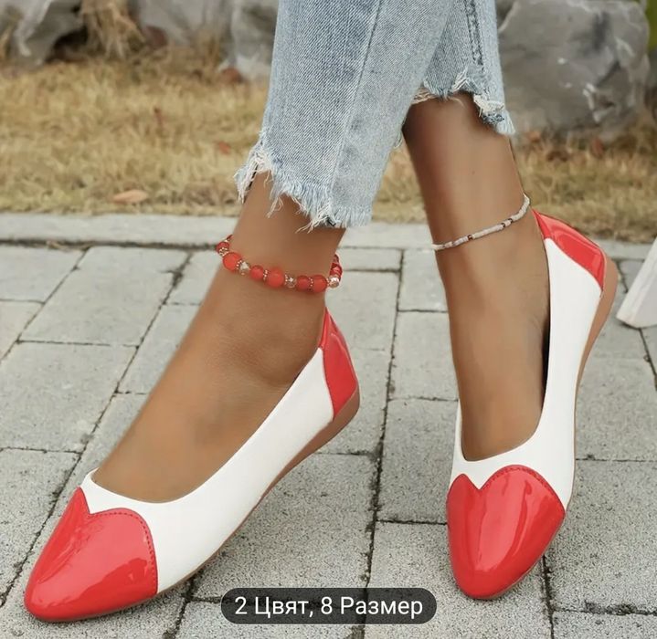 Лачени пантофки със сърце