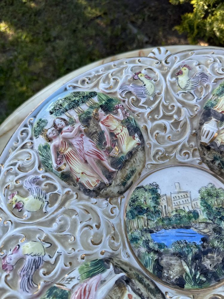 Fructiera deosebita din portelan capodimonte