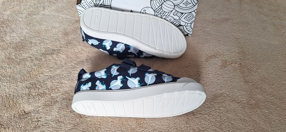 Нови детски кецове/маратонки Clarks, 31,  унисекс, етикет, тъмно сини