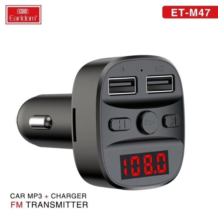 Авто FM модулятор Earldom M47 (4 в 1) Bluetooth + USB + microSD флешка