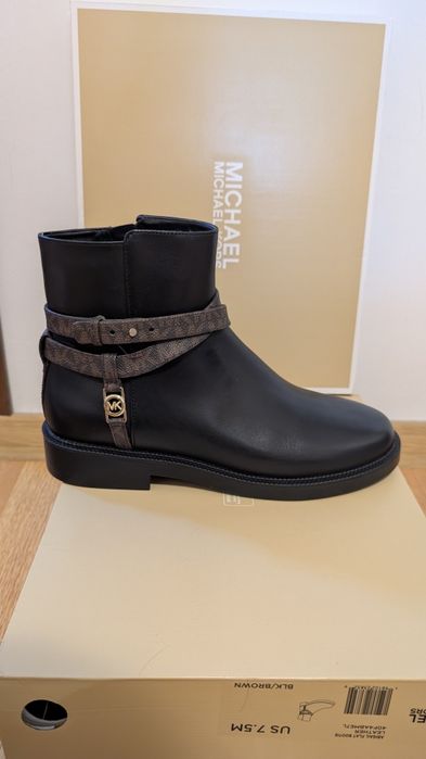 Ghete/botine piele Michael Kors nr  38, noi, 50% reducere