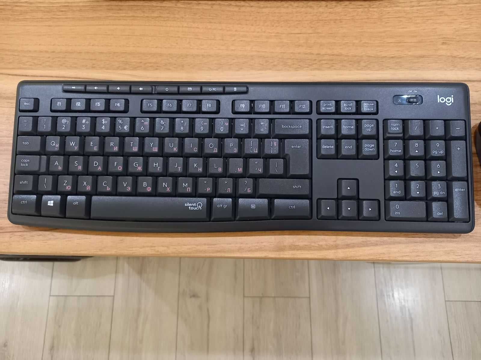 Комплект безжична мишка и клавиатура Logitech/лоджитек (безшумни)