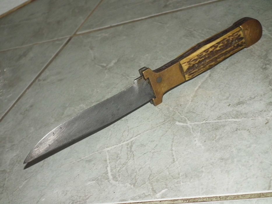 WW II Cutit vechi plásele din corn cu lame interschimbabile nr.6