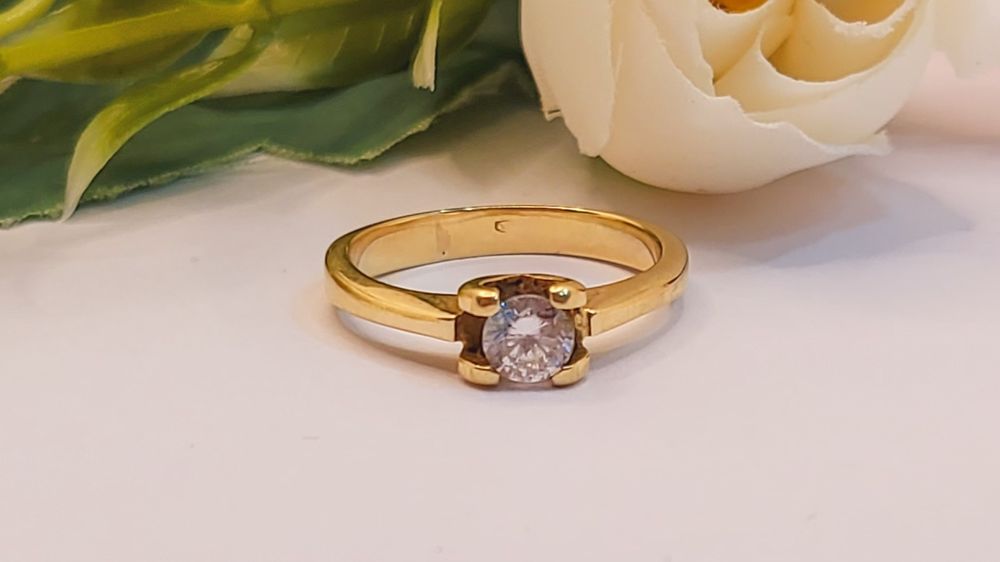 Inel de logodnă din aur de 14K mărimea 49, gramaj 2,83 gr