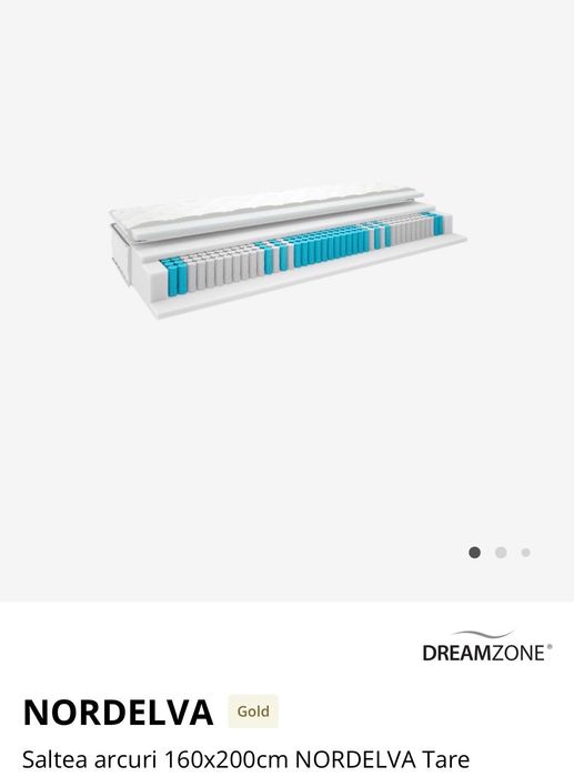 Vand Saltea nouă NORDELVA Gold 160x200cm – Preț special 1800 RON!